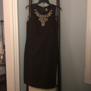 Ann Taylor brown linen sleeveless dress